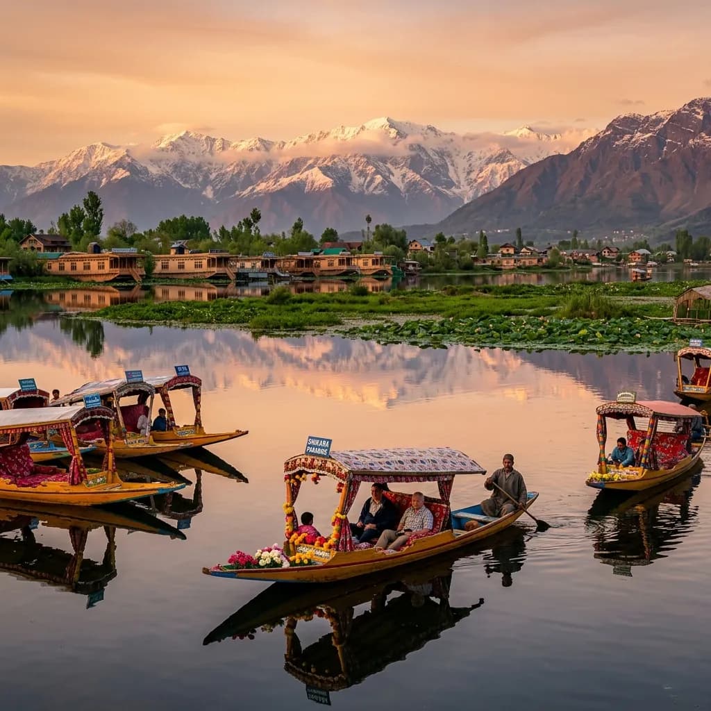 Shikara on Dal Lake
